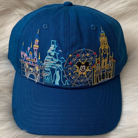 DISNEYLAND RESORTS Attraction Icons Baseball Cap in Blue - Picture 1 of 4